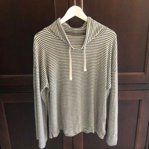 Lucky Brand Cloud Jersey Funnel Cowl Neck Top